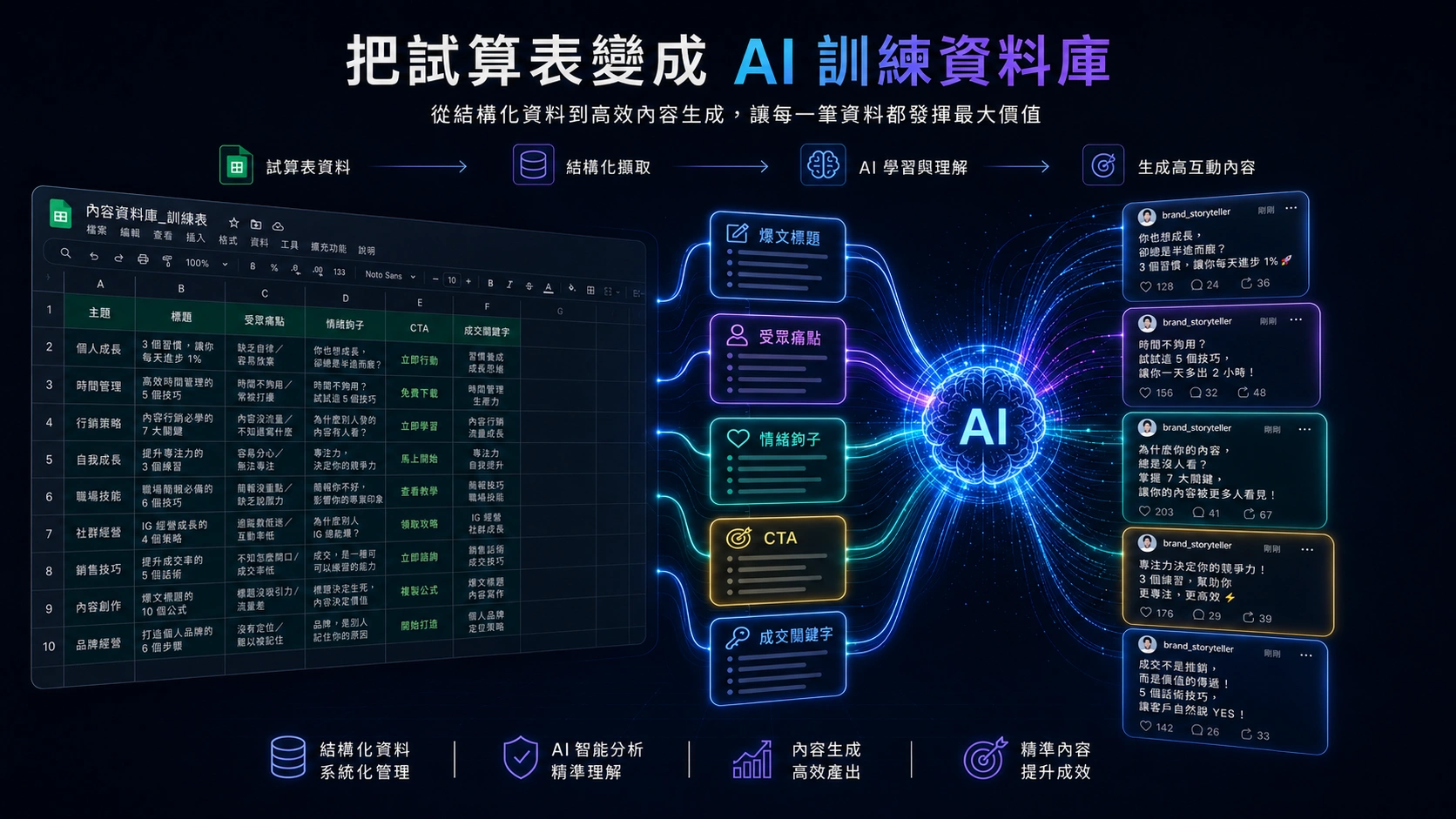 將 Google Sheets 內容資料轉為 AI 訓練資料庫